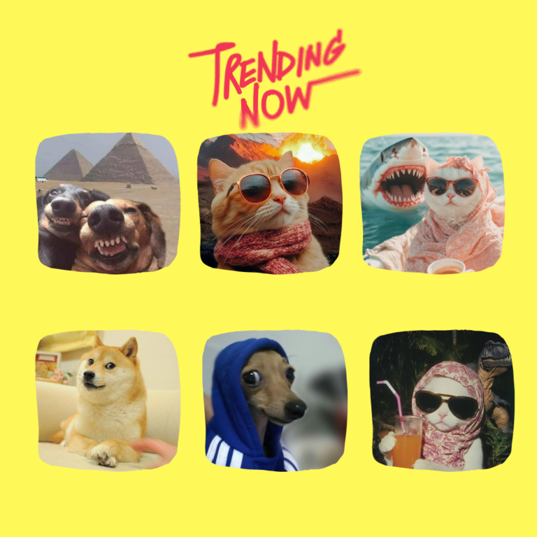 Trending cat and dog meme